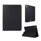 For iPad Pro 11 inch (2020) Voltage Plain Weave Stretch Leather + TPU Bracket Protective Holster With Sleep Function(Black) - 1