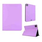 For iPad Pro 11 inch (2020) Voltage Plain Weave Stretch Leather + TPU Bracket Protective Holster With Sleep Function(Purple) - 1