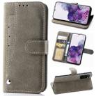 For Galaxy S20 Plus Rotary Card Matte PU Leather Case with Card Slots & Photo Frame & Holder(Gray) - 1