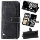 For Galaxy S20 Ultra Rotary Card Matte PU Leather Case with Card Slots & Photo Frame & Holder(Black) - 1