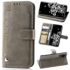 For Galaxy S20 Ultra Rotary Card Matte PU Leather Case with Card Slots & Photo Frame & Holder(Gray) - 1