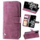 For Galaxy S20 Ultra Rotary Card Matte PU Leather Case with Card Slots & Photo Frame & Holder(Magenta) - 1