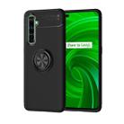 For OPPO Realme X50 Pro 5G Metal Ring Holder 360 Degree Rotating TPU Case(Black+Black) - 1