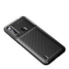 For Moto G8 Power Lite Carbon Fiber Texture Shockproof TPU Case(Black) - 1
