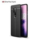 For OnePlus 8 Pro Litchi Texture TPU Shockproof Case(Black) - 1