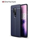 For OnePlus 8 Pro Litchi Texture TPU Shockproof Case(Navy Blue) - 1