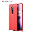 For OnePlus 8 Pro Litchi Texture TPU Shockproof Case(Red) - 1