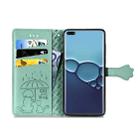 For Huawei P40 Cute Cat and Dog Embossed Horizontal Flip Leather Case with Bracket / Card Slot / Wallet / Lanyard(Green) - 4