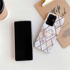 For Galaxy A51 Plating Colorful Geometric Pattern Mosaic Marble TPU Mobile Phone Case with Folding Bracket(Black PF6) - 5