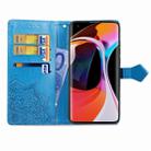 For Xiaomi Mi 10 Pro 5G Halfway Mandala Embossing Pattern Horizontal Flip Leather Case , with Holder & Card Slots & Wallet & Photo Frame & Lanyard(Blue) - 4