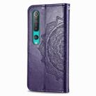 For Xiaomi Mi 10 Pro 5G Halfway Mandala Embossing Pattern Horizontal Flip Leather Case , with Holder & Card Slots & Wallet & Photo Frame & Lanyard(Purple) - 3
