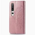 For Xiaomi Mi 10 5G Halfway Mandala Embossing Pattern Horizontal Flip Leather Case , with Holder & Card Slots & Wallet & Photo Frame & Lanyard(Rose Gold) - 3
