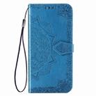 For Xiaomi Mi 10 5G Halfway Mandala Embossing Pattern Horizontal Flip Leather Case , with Holder & Card Slots & Wallet & Photo Frame & Lanyard(Blue) - 2