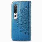 For Xiaomi Mi 10 5G Halfway Mandala Embossing Pattern Horizontal Flip Leather Case , with Holder & Card Slots & Wallet & Photo Frame & Lanyard(Blue) - 3