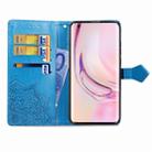 For Xiaomi Mi 10 5G Halfway Mandala Embossing Pattern Horizontal Flip Leather Case , with Holder & Card Slots & Wallet & Photo Frame & Lanyard(Blue) - 4