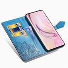For Xiaomi Mi 10 5G Halfway Mandala Embossing Pattern Horizontal Flip Leather Case , with Holder & Card Slots & Wallet & Photo Frame & Lanyard(Blue) - 7