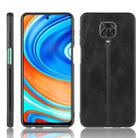 For Xiaomi Redmi Note 9 Pro / Note 9s / Note 9 Pro Max Shockproof Sewing Cow Pattern Skin PC + PU + TPU Case(Black) - 1