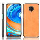 For Xiaomi Redmi Note 9 Pro / Note 9s / Note 9 Pro Max Shockproof Sewing Cow Pattern Skin PC + PU + TPU Case(Orange) - 1