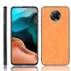 For Xiaomi Redmi K30 Pro Shockproof Sewing Cow Pattern Skin PC + PU + TPU Case(Orange) - 1