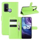 For vivo Z6 5G Litchi Texture Horizontal Flip Protective Case with Holder & Card Slots & Wallet(Green) - 1