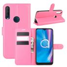 For alcatel 1S (2020) Litchi Texture Horizontal Flip Protective Case with Holder & Card Slots & Wallet(Rose red) - 1