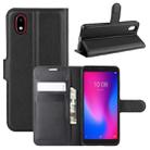 For ZTE Blade A3 2020 Litchi Texture Horizontal Flip Protective Case with Holder & Card Slots & Wallet(Black) - 1