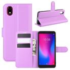 For ZTE Blade A3 2020 Litchi Texture Horizontal Flip Protective Case with Holder & Card Slots & Wallet(Purple) - 1