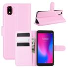 For ZTE Blade A3 2020 Litchi Texture Horizontal Flip Protective Case with Holder & Card Slots & Wallet(Pink) - 1