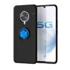 For Vivo S6 Metal Ring Holder 360 Degree Rotating TPU Case(Black+Blue) - 1