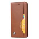 For Huawei P40 Knead Skin Texture Horizontal Flip Leather Case with Photo Frame & Holder & Card Slots & Wallet(Brown) - 1