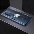 For Xiaomi Mi 10 / 10 Pro Shockproof Transparent TPU + Acrylic Protective Case with Ring Holder(Navy Blue) - 1