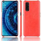 For Oppo Find X2 Shockproof Litchi Texture PC + PU Case(Red) - 1