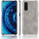 For Oppo Find X2 Shockproof Litchi Texture PC + PU Case(Gray) - 1