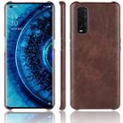 For Oppo Find X2 Shockproof Litchi Texture PC + PU Case(Brown) - 1