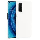 For Oppo Find X2 Shockproof Crocodile Texture PC + PU Case(White) - 1