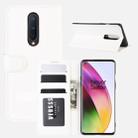 For OnePlus 8 R64 Texture Single Horizontal Flip Protective Case with Holder & Card Slots & Wallet& Photo Frame(White) - 9