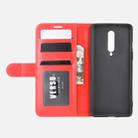 For OnePlus 8 R64 Texture Single Horizontal Flip Protective Case with Holder & Card Slots & Wallet& Photo Frame(Red) - 5