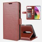 For OnePlus 8 R64 Texture Single Horizontal Flip Protective Case with Holder & Card Slots & Wallet& Photo Frame(Brown) - 1