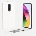 For OnePlus 8 R64 Texture Single Vertical Flip Leather Protective Case with Card Slots & Photo Frame(White) - 1