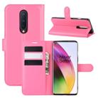 For OnePlus 8 Litchi Texture Horizontal Flip Protective Case with Holder & Card Slots & Wallet(Rose red) - 1