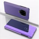 For Xiaomi Redmi Note9 Pro/Note9 Pro Max/Note 9S Plated Mirror Horizontal Flip Leather Case with Holder(Purple Blue) - 1