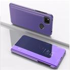 For Google Pixel 4a Plated Mirror Horizontal Flip Leather Case with Holder(Purple Blue) - 1