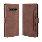 For LG V60 ThinQ 5G Wallet Style Skin Feel Calf Pattern Leather Case ，with Separate Card Slot(Brown) - 1