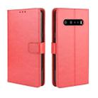 For LG V60 ThinQ 5G Retro Crazy Horse Texture Horizontal Flip Leather Case , with Holder & Card Slots & Photo Frame(Red) - 1