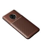 For vivo S6 Carbon Fiber Texture Shockproof TPU Case(Brown) - 1