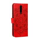 For Xiaomi Redmi K30 Mandala Embossing Pattern Horizontal Flip Leather Case with Holder & Card Slots & Wallet & Photo Frame & Lanyard(Red) - 4