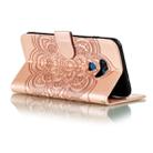For LG K40S Mandala Embossing Pattern Horizontal Flip Leather Case with Holder & Card Slots & Wallet & Photo Frame & Lanyard(Rose Gold) - 6