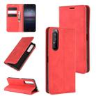 For Sony Xperia 1 II Retro-skin Business Magnetic Suction Leather Case with Holder & Card Slots & Wallet(Red) - 1