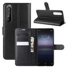 For Sony Xperia 1 II Litchi Texture Horizontal Flip Protective Case with Holder & Card Slots & Wallet(Black) - 1