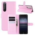 For Sony Xperia 1 II Litchi Texture Horizontal Flip Protective Case with Holder & Card Slots & Wallet(Pink) - 1